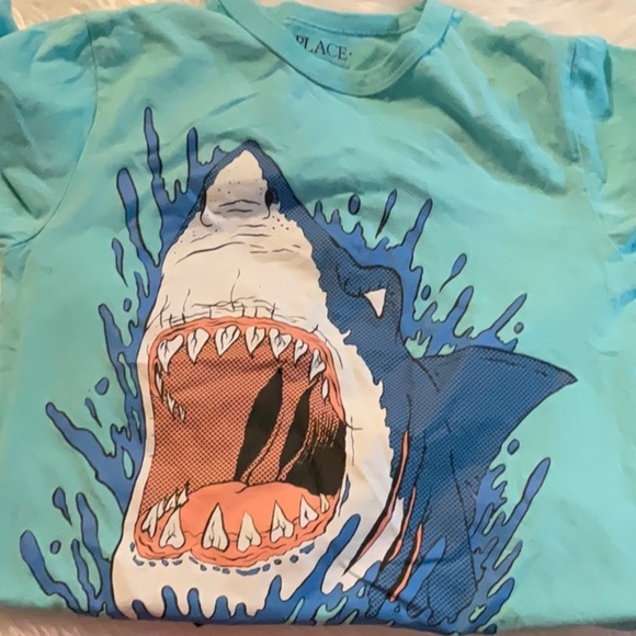 Kids Shark Graphic T-Shirts - Blue & Black - Picture 3 of 3